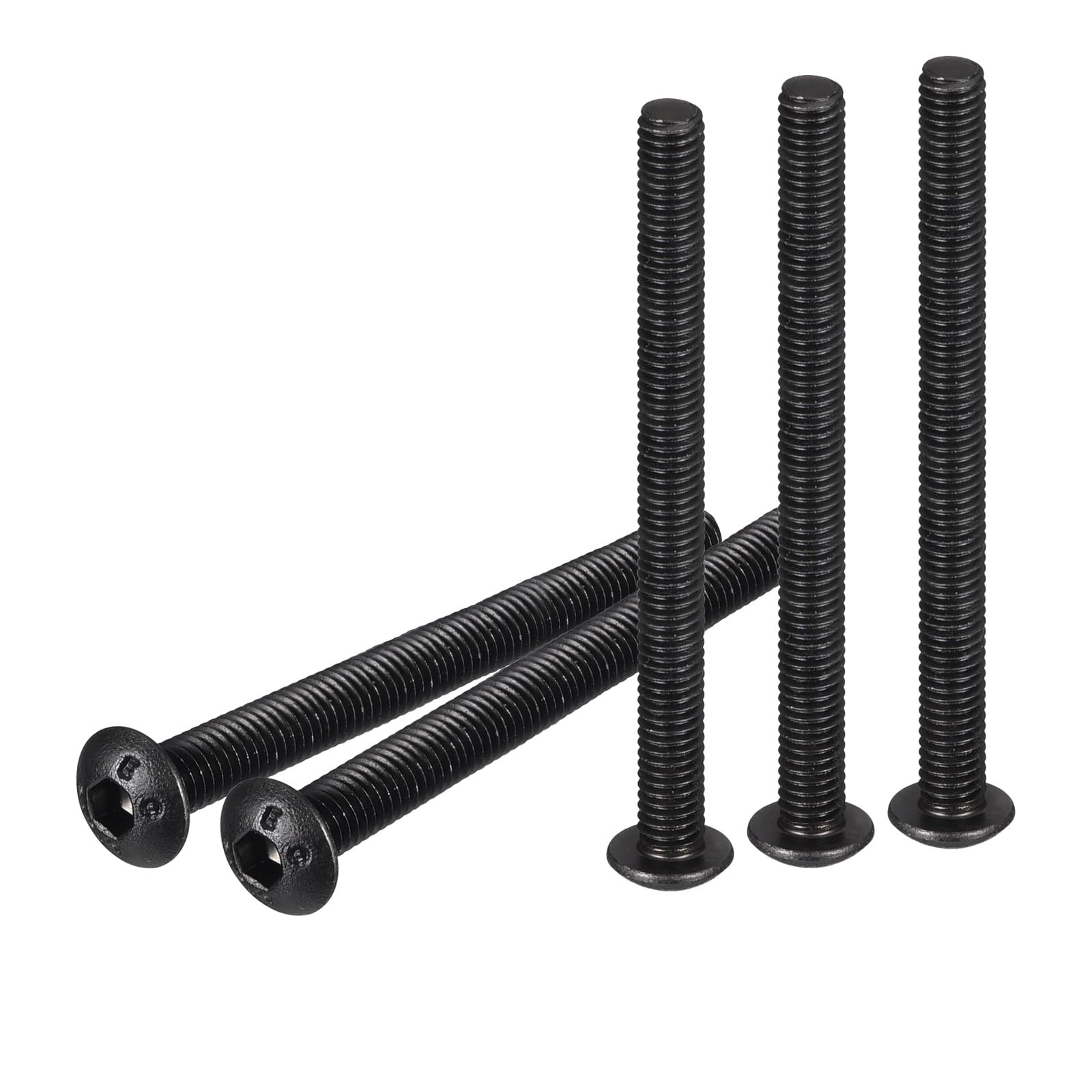 DTGN M3-0.5x35mm Button Head Socket Cap Screws - 50Pack - Good for Machine - Carbon Steel Black Oxide - Hex Drive Full Thread Fasteners — image 1