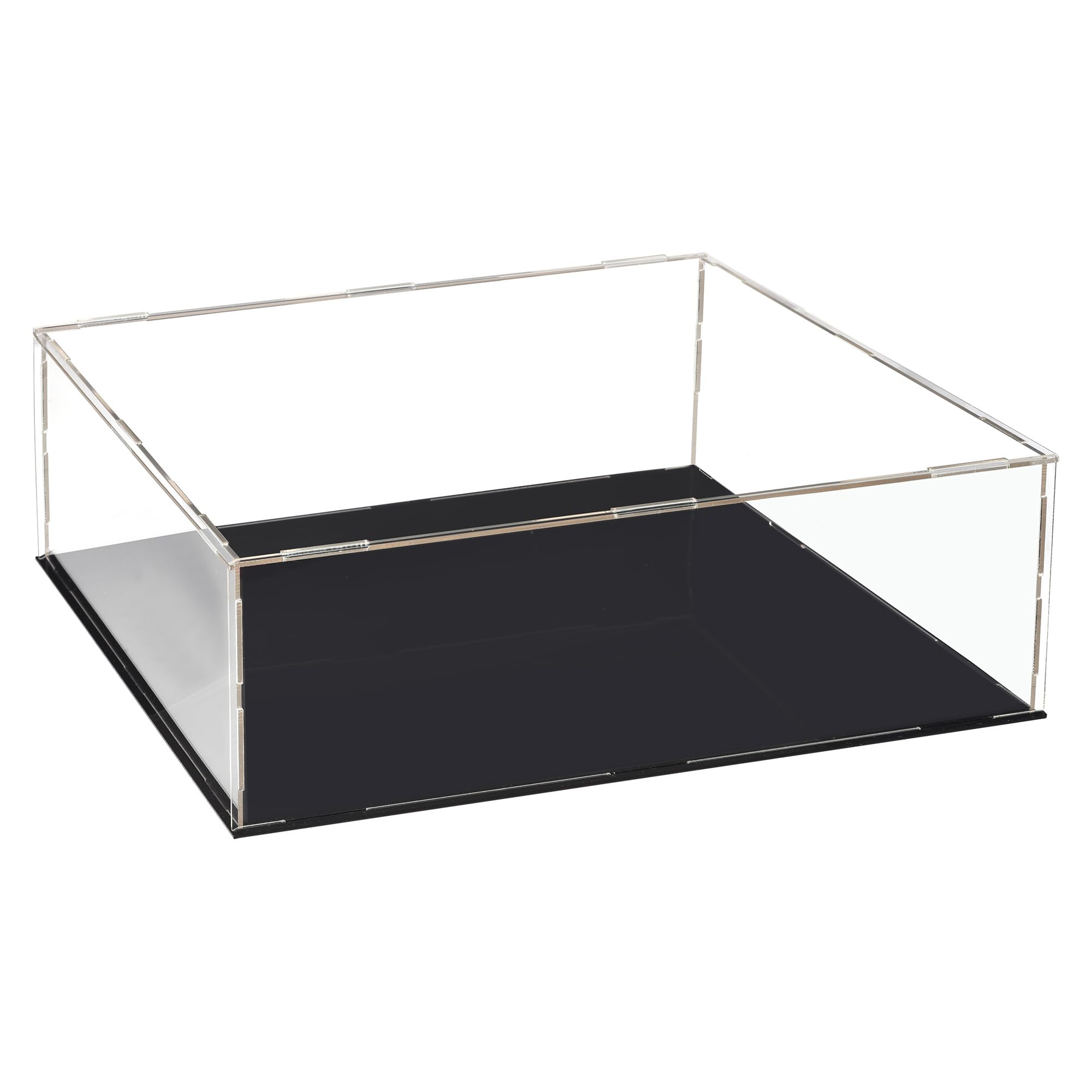 sourcing map Acrylic Clear Display Case Box Dustproof Protection Showcase Cube Collectibles Show Box 30x25x15cm