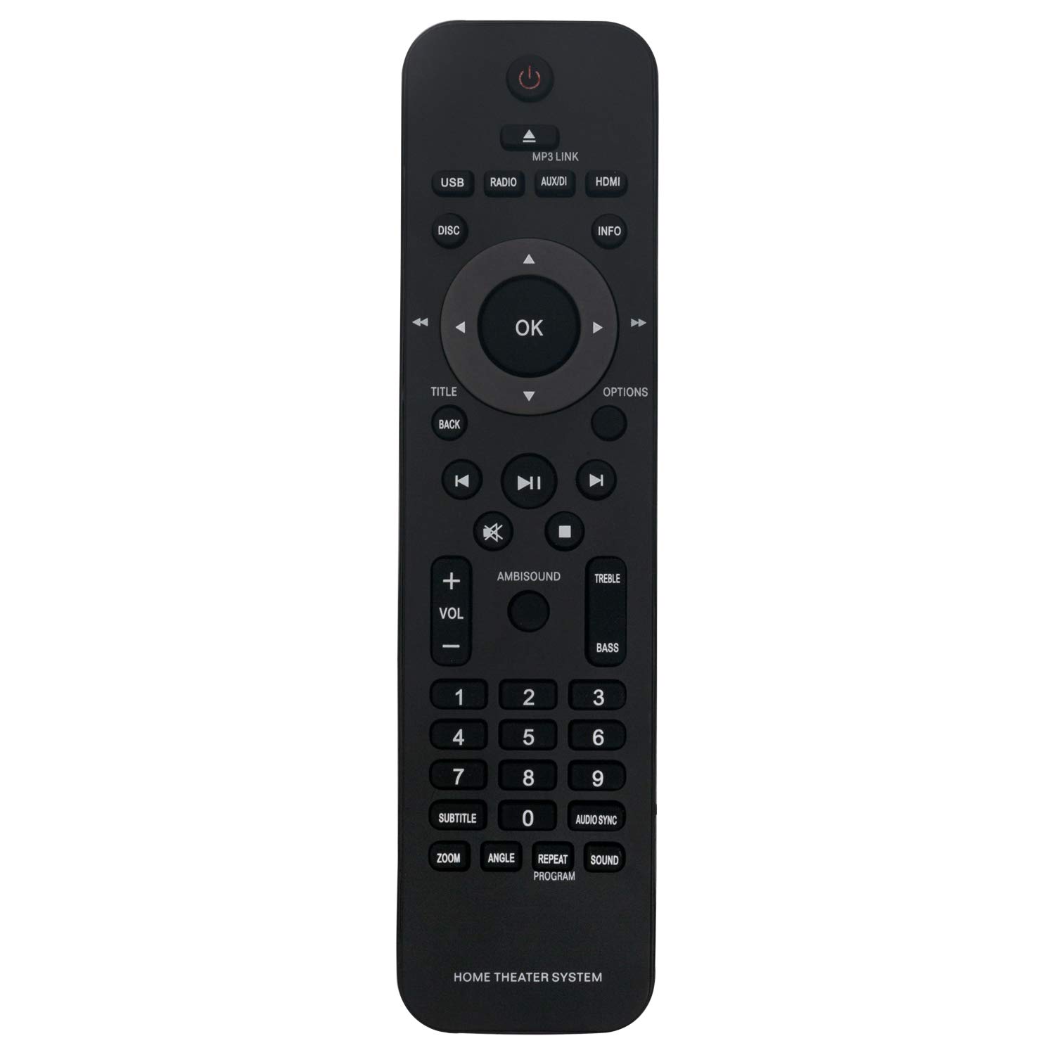996510026446 Replace Remote Control - VINABTY 996510026446 Remote Control Replacement for PHILIPS HTS6120 HTS6120/37 Remote Control home theater system