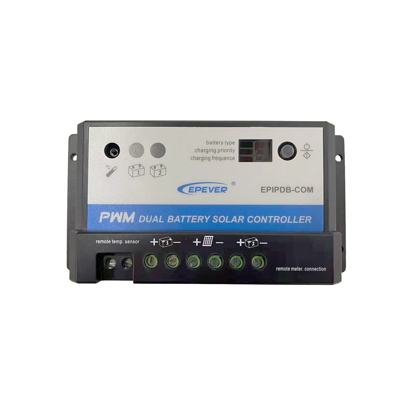 EPEVER® EPIPDB-Com 20A PWM Charge Controller for 2 Different Batteries 12/24V Duo Batteries