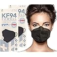 10 Pack EZWELL Individually Wrapped Large Black 4-Layer KF94 Anti-Fog Face Masks(KFDA Approved,Made in Korea),Lip Touchless,All Day Comfort by Ergonomic 5D Fitting