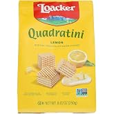 Loacker Quadratini Lemon Creme Wafer Cookie 8.82 oz. 1 Package New