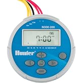 Hunter NODE-200 Battery Operated Sprinkler Timer, 2 Zone Waterproof Irrigation Controller for Valve Boxes, Easy Programming (Solenoid Not Included)