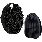HieerBus Soft Silicone Face Scrubber,Body Scrubber for Deep Cleansing, Exfoliation- 2pcs Silicone Body Brushes for Women Men