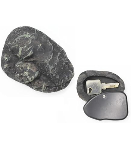 Fake Rock Hide-a-Key - Realistic Looking Key Hider For Outdoor Use