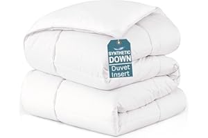 Comforter Queen Size Luxury Down Duvet Insert Ultra Soft - 100% Cotton, Synthetic Down Bedding Medium Warmth for All Seasons 