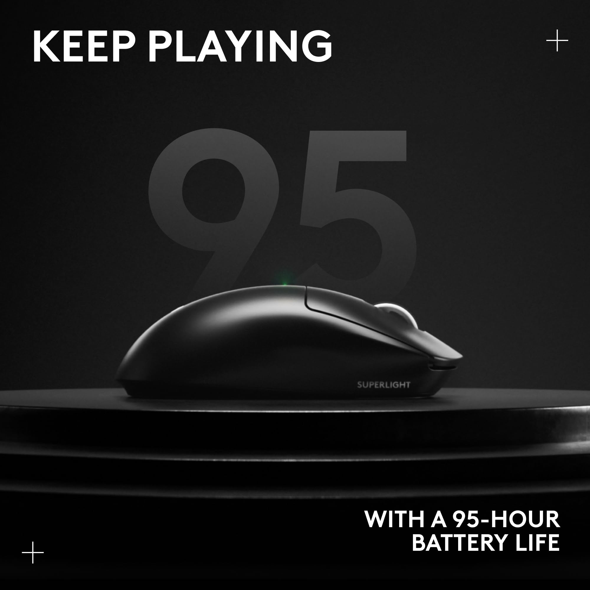 Logitech G PRO X SUPERLIGHT 2 Wireless Gaming Mouse, 60g Pro-Grade with 5 Programmable Buttons, 44k DPI Sensor, 8kHz Report Rate, USB-C Charging for PC/Mac - Black