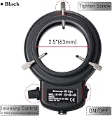 Famgee 144 LED Ring Light for Stereo Microscope with Adapter UK Plug CE view 4