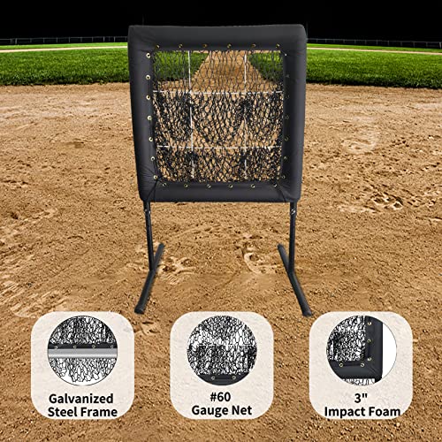 9 Hole Baseball Pitching Net with Strike Zone, 9 Pockets Pitchers Throw