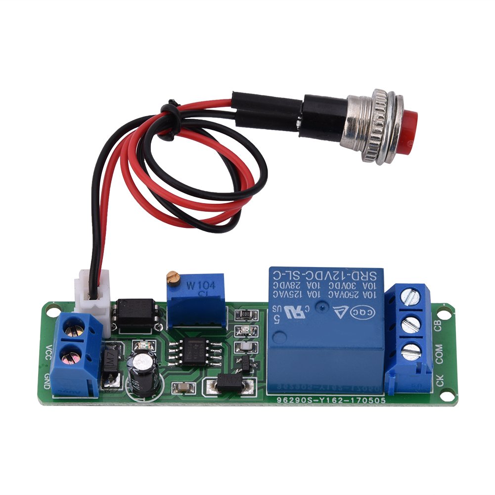 Akozon Timer Module, DC 12V Adjustable Timer Delay Turn OFF Module Timing Relay Time Switch 1~10sec Timed Relay 12V Adjustable