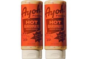 Ayoh Foods, Mayo Gone Wild, Made by Molly Baz - Easy to Squeeze, Perfect for; Sandwiches, Burgers, Fries, Nuggets, Wraps & Dips (Hot Giardinayo)