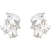TRWWELL Rhinestone Stud Earrings Small Fancy Crystal Cluster Earrings for Women Brides Dainty Marquise Stud Earrings for Wedding Party Prom Jewelry Gift