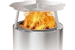 MOPZILQVUR Solo Stove Yukon Heat Deflector 27" - Upgraded 304 Stainless Steel Portable Heat Diffuser with Detachable Legs & Handle, Capture and Redirect Warmth, Camping Accessory