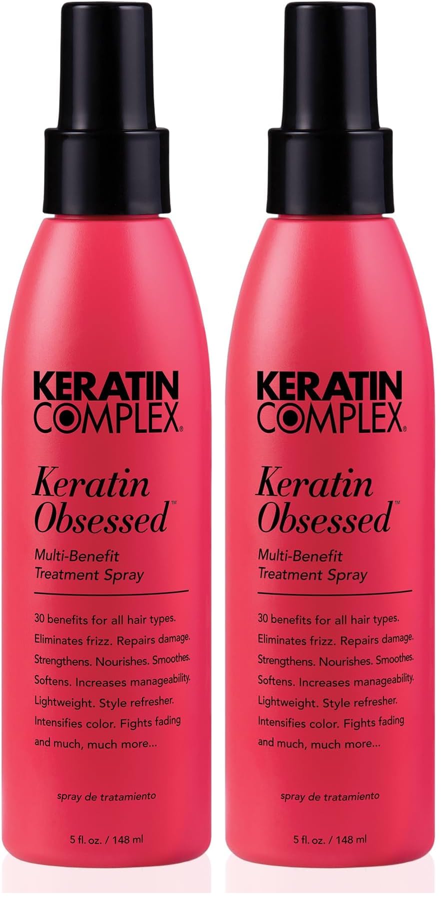 Keratin Complex – Keratin Obsessed Multi-Benefit Treatment Spray – 5 fl oz,(Pack of 2)