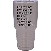 Rogue River Tactical Funny Military Acronym 30 Oz.Travel Tumbler Mug Cup with Lid Vacuum Insulated Hot or Cold Military Veteran Gift