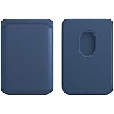 Captese MagIT Faux Leather Unisex Card Wallet Pouch, Compatible with MagSafe, for iPhone 14 Series & 13 Series (Blue)