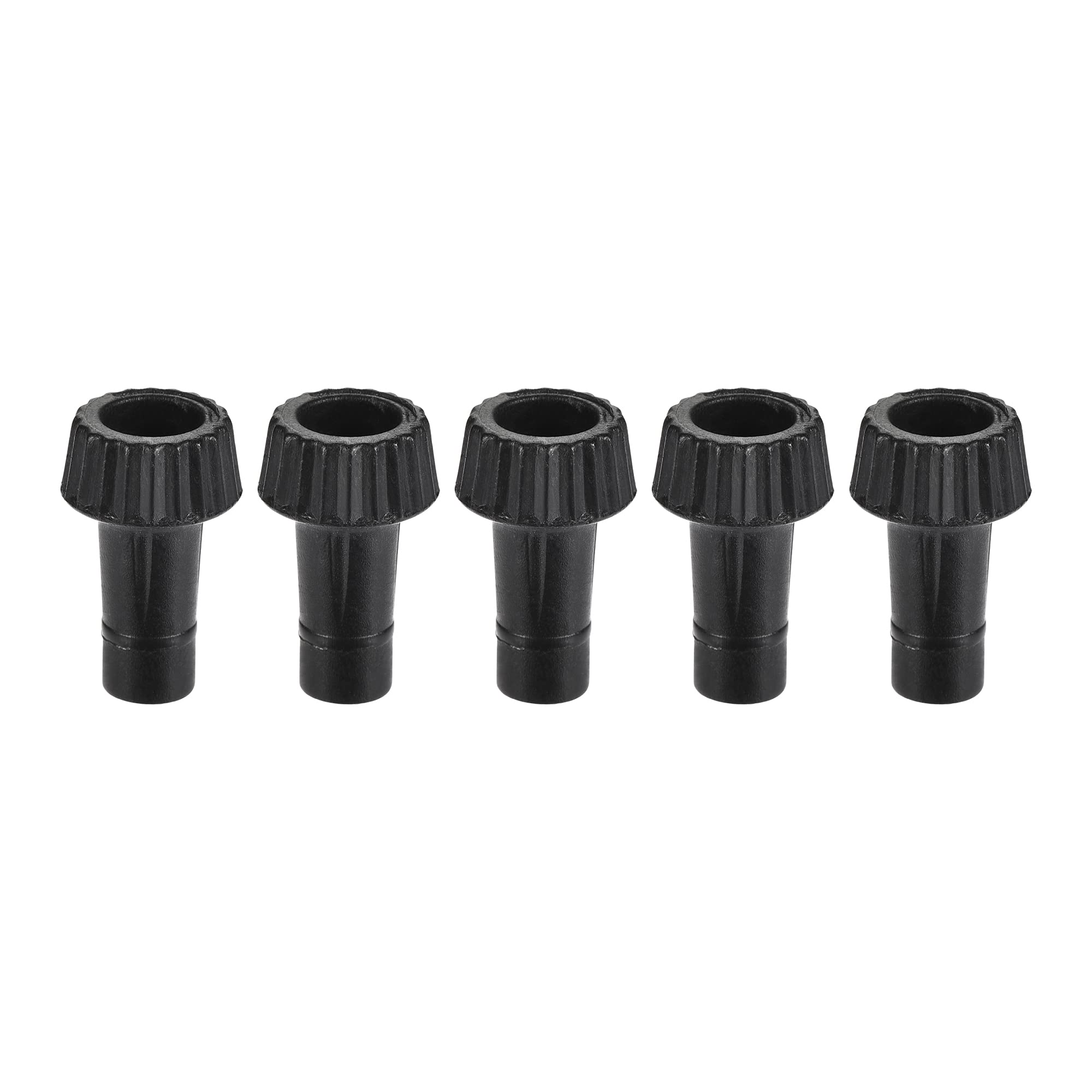 sourcing map On/Off Replacement Light Turn Switch Knob Lamp Socket Extension Knobs 20mm Length Black 5Pcs