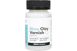120ML Air Dry Clay Glaze, Gloss Varnish For Polymer And Air Dry Clay, Long-Lasting Glossy Varnish For Clays, Ceramic, Oil Pai