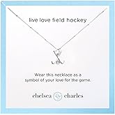 Chelsea Charles Field Hockey Charm Necklace, Fashion Jewelry Gift for Women