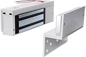 YUHANUS Electric Magnetic Door Lock with Z and L Bracket Outdoor Waterproof 500KG 1200lb Holding Force Electromagnet Lock 12V DC Fail Safe NC Mode for Access Control System