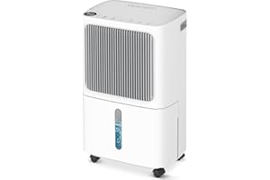 VEAGASO 2500 Sq.Ft Dehumidifier for Basement with Drain Hose Max 34 Pints, Dehumidifiers for Home,Bathroom,Large Room, Bedroom, Three Modes, Intelligent Humidity Control, Dry Clothes, 24HR Timer