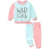 Toddler Baby Girl Clothes Long Sleeve Crewneck Sweatshirt with Pants Spring Fall Winter Outfits