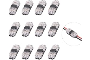 MAVELOVS Low Voltage Wire Connectors, Wire Tap 20-24 Gauge Wire Connectors Splicer, I Type 2 Pins 12 Pack