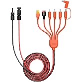 Tonton 7-in-1 Solar Panel Connector Kit, Universal M-C-4 Cable to DC 8mm XT60 Anderson Adapter for RC Battery RV GZ Yeti Jackery Ecoflow River Renogy Power Station, Generator