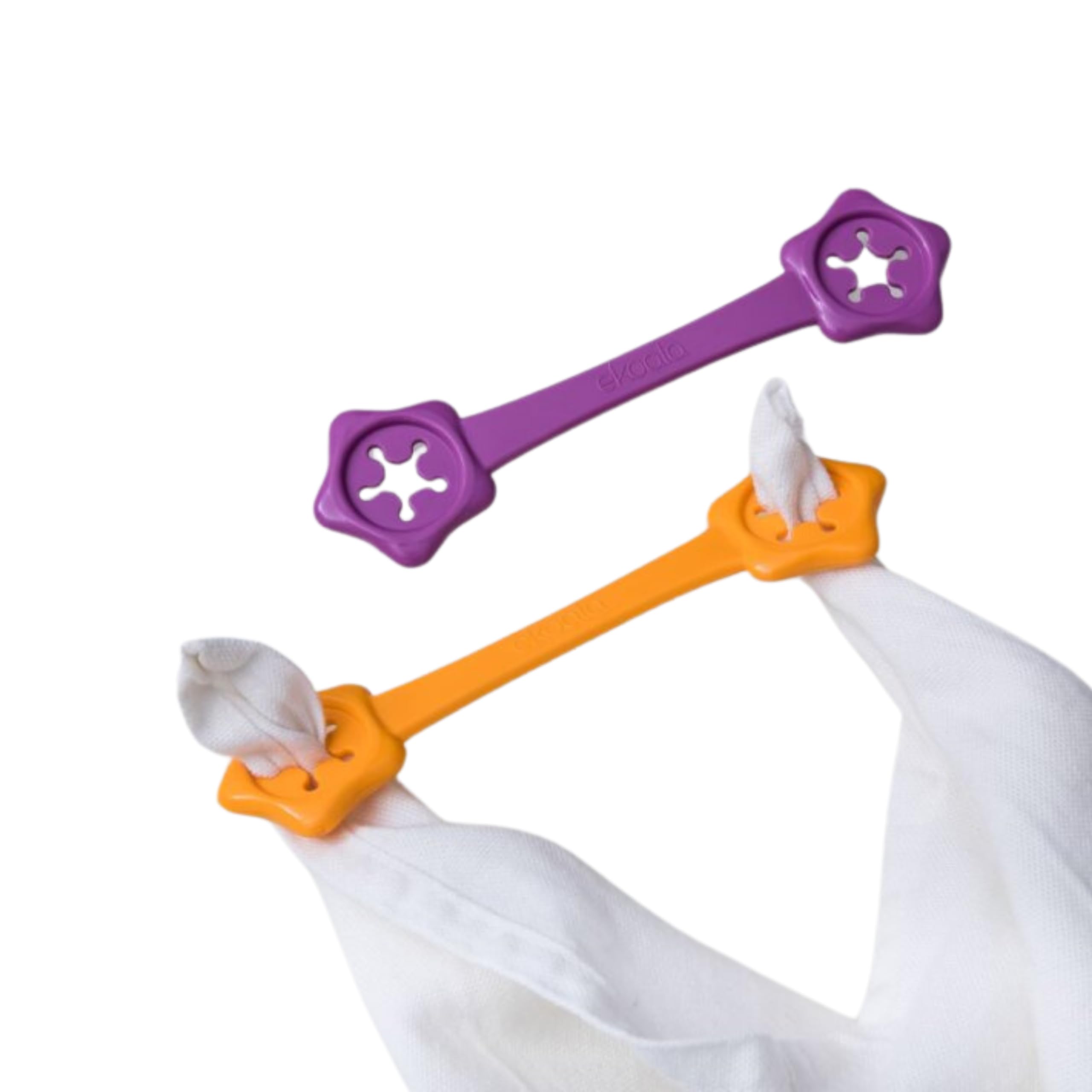 eKoala eKibby 2 Bib holders Orange/Purple