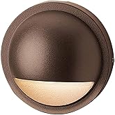 Kichler 15064AZT Six Groove Deck Landscape 12V Half Moon Lt, Textured Architectural Bronze, 2x2x4.00