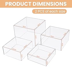Buffet Risers Set of 8 Acrylic Cube Display Stands
