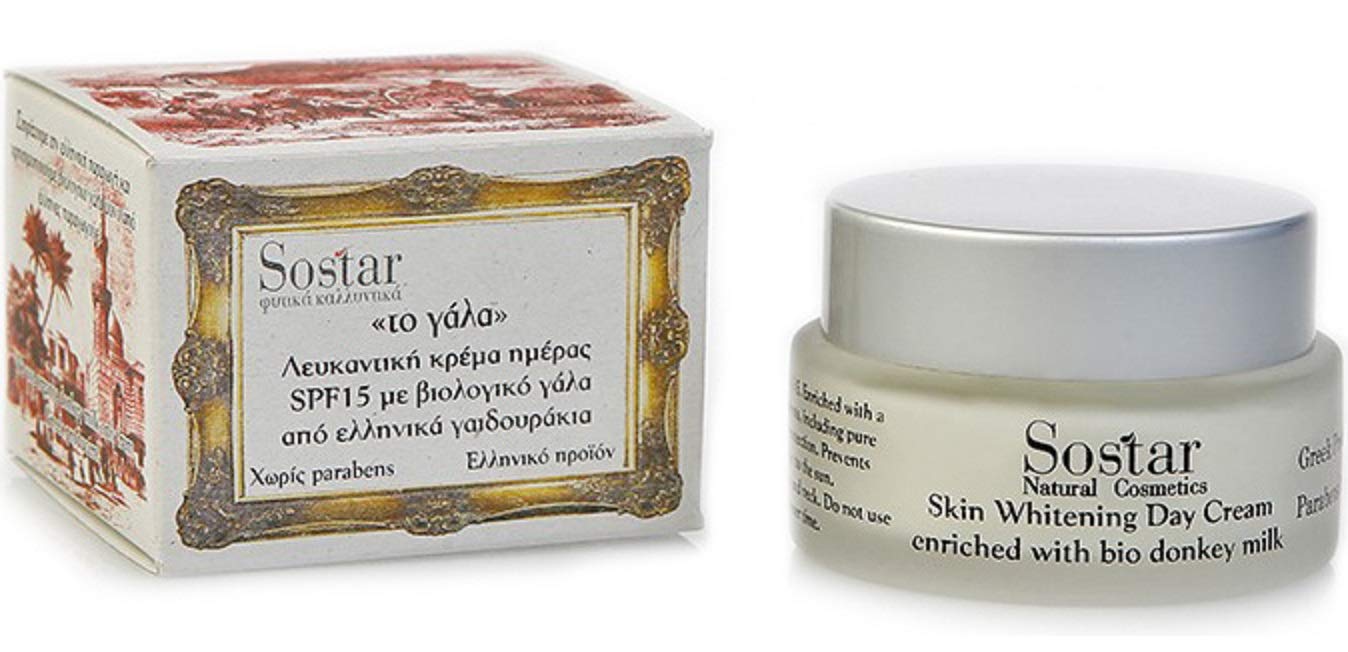 Sostar "The Milk" Skin Whitening Day Cream SPF15 with organic donkey milk 50ml