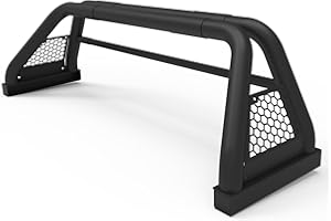 ROXX Roll Bars for Universal Full Size Pickup Trucks, Adjustable Chase Rack Roll Bar for Ford F150 F250 F350 Super Futy/Silve