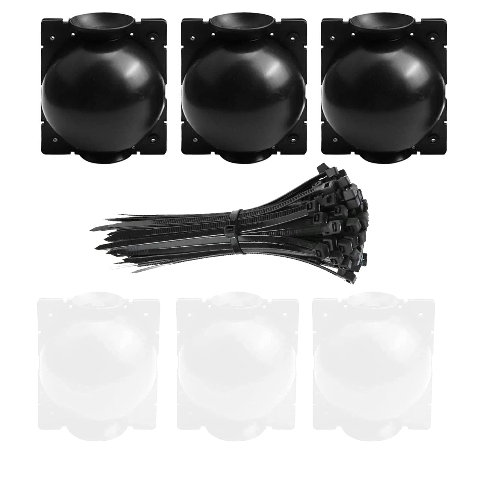 CTForest Grafting Plant Rooting Device, Rooting Ball, Plant Root Device, Suitable for Plant Finishing, Rooting Cuttings (Black, White)