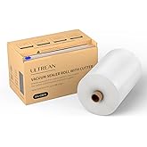 Ultrean 8" x 150' Vacuum Seal Roll Keeper with Cutter, Commercial Grade Vacuum Sealer Bags for Food Saver,BPA Free,Ideal for Storage,Meal Prep and Sous Vide