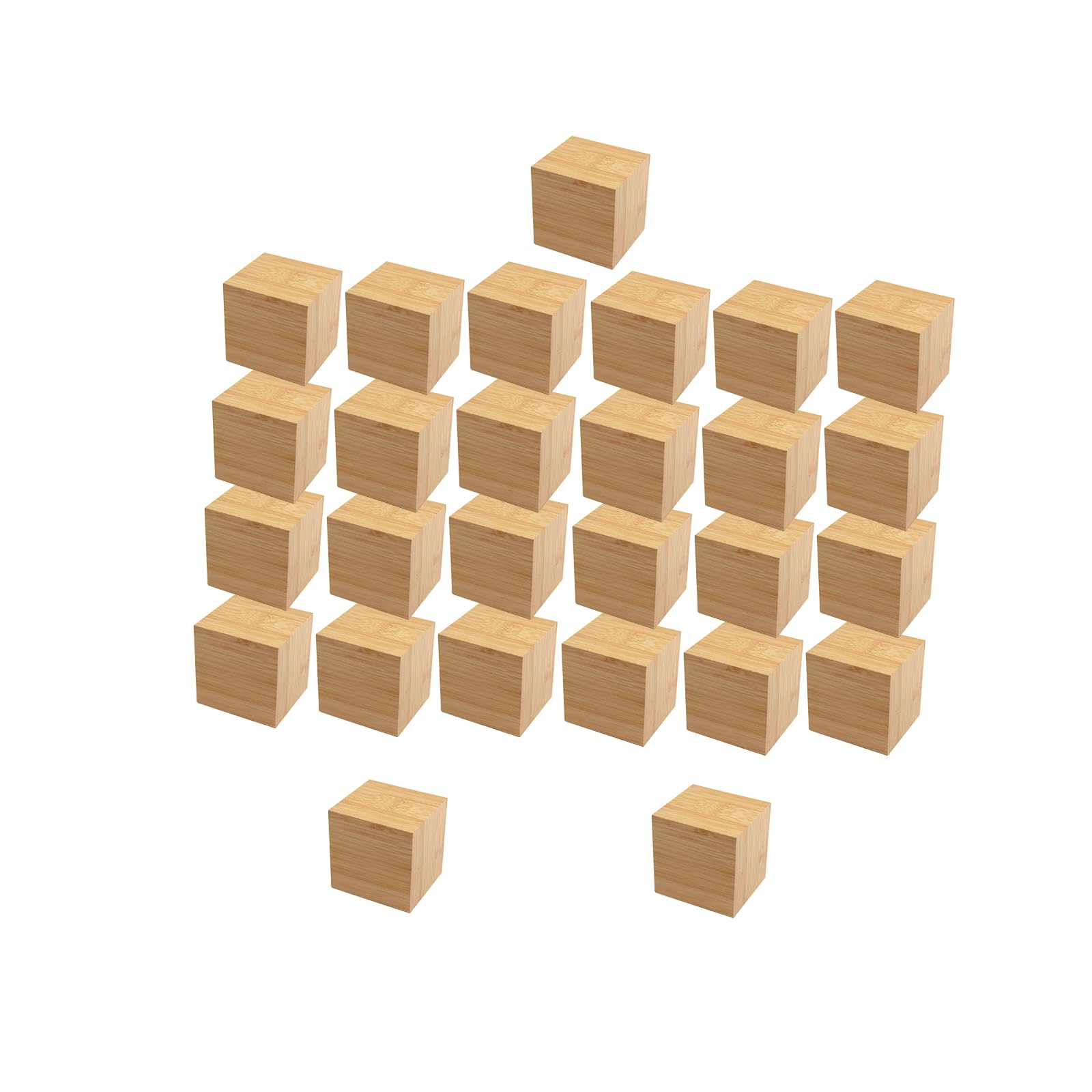 Photo 1 of DaTpuik Bamboo Small Blocks 100 PCS 1/2 Inch Unfinished Blocks for Crafts Wooden Cubes Plain Wooden Blocks for Baby Shower Blank Wooden Blocks, STEM, Building, Birch Wood Cubes for Crafts