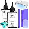 MR. RESIN UV Resin kit with Light (200g Kit) Crystal Clear UV Epoxy Resin for Crafts, Jewelry Making, Keychains, Molds, Doming, Rock Painting - Fast Curing with UV Lamp, LED, and Sunlight