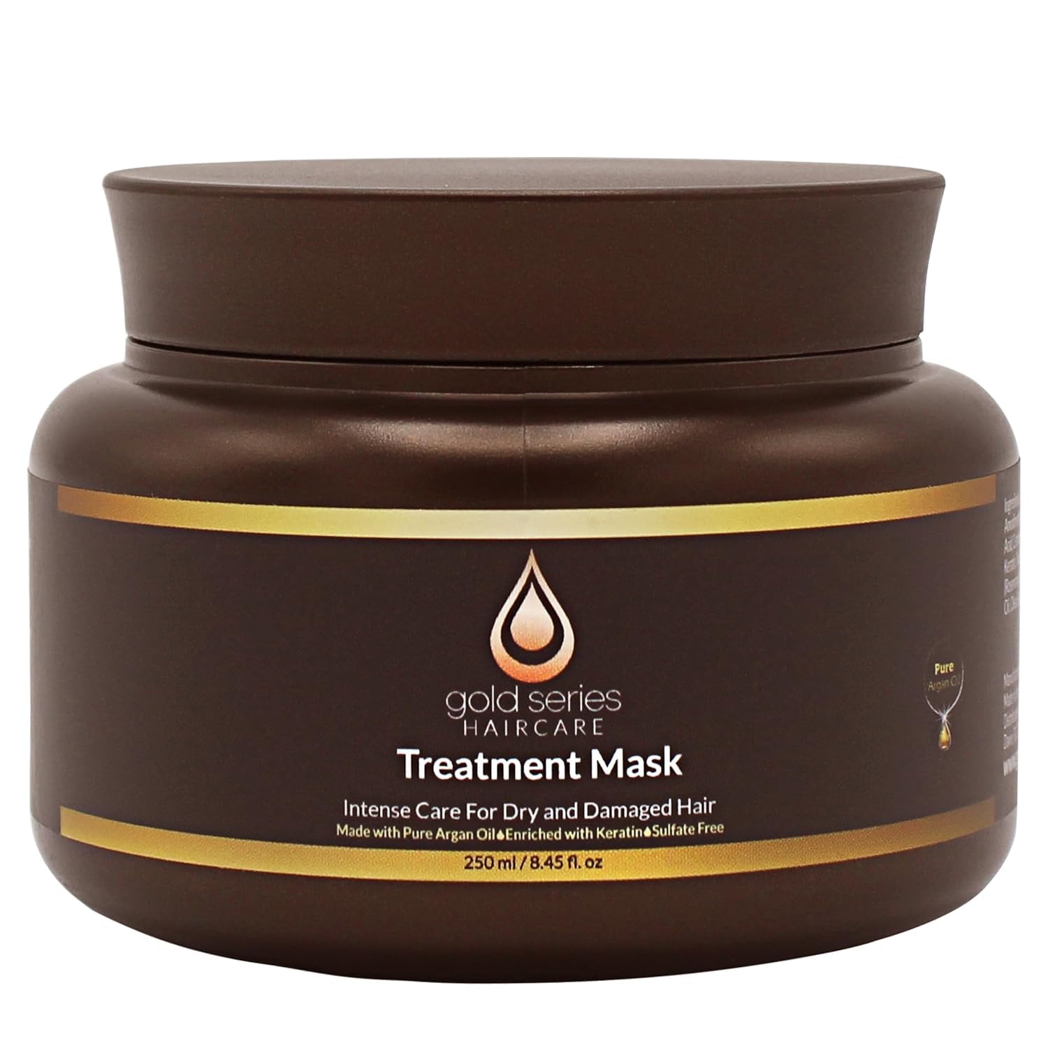 Moroccan Gold Series Treatment Mask – Pure Argan Oil Mask for Dry and Damaged Hair, 250 ml