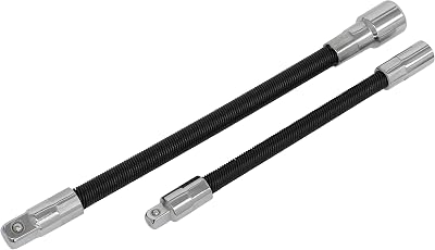 Sealey Ak7341 Flexible Extension Adaptor Set 2Pc 1/4Sq 150mm 3/8Sq 200mm