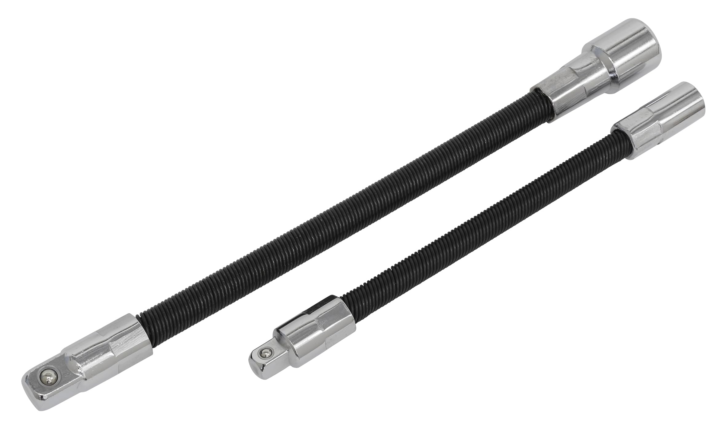Sealey Ak7341 Flexible Extension Adaptor Set 2Pc 1/4Sq X 150Mm and 3/8Sqx 200Mm