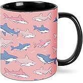 Shark Coffee Mug 11OZ Funny Mugs Ceramic Tea Cup with Handle Novelty Gifts for Women for Home Office Travel