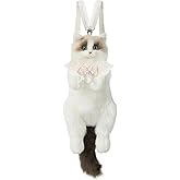 CHOBYNER Stuffed Realistic Cat Plush Backpack Gift for Women - Carry Over Shoulder, on One Shoulder or Crossbody with Adjustable Straps - Cute and Soft Cat Backpack