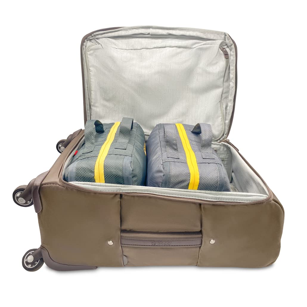 Biaggi Ultimate Compression ZipCube Set of 2 - Expandable Travel Organizer Bags for Suitcases, Lightweight Packing Cubes for Women & Men's Travel Accessories
