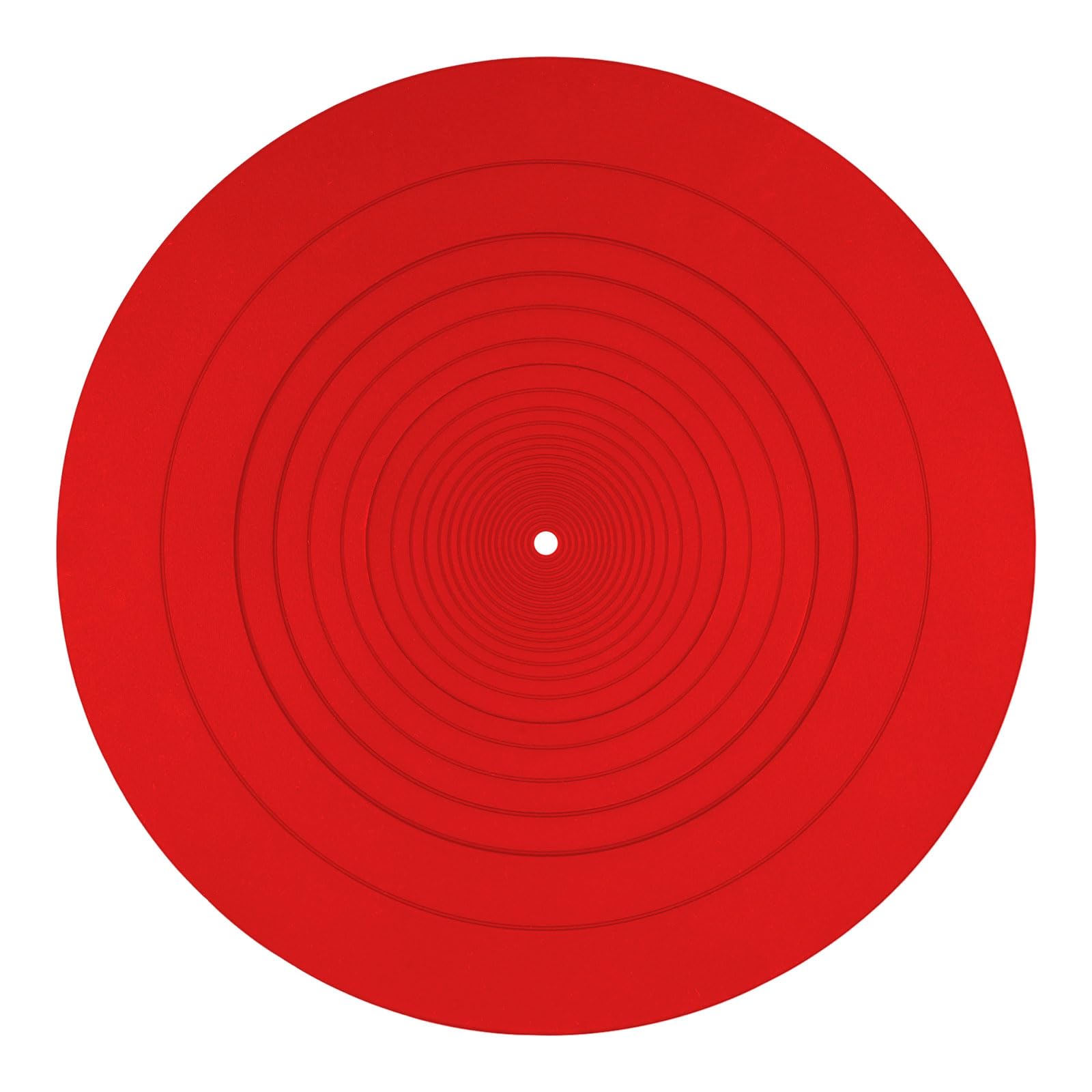 Turntable Platter Mat, 12 Inch Diameter Silicone Turntable Mat Anti-Static Anti-Slip Turntable Pad Record Player Mat LP Slipmat for Vinyl Record Mat Replacement Accessories (Red)