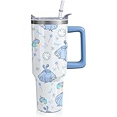 Cartoon Princess Tumbler with Handle & Straw | Princesses Dress and Shoe | Travel,Coffee Mug -Birthday,Christmas Gift to Girl/Women