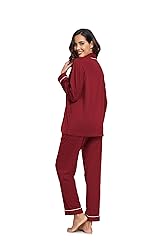COLORFULLEAF Women's 100% Cotton Long Sleeve Pajama