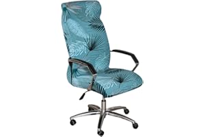 GOSTADY Office Chair Covers Stretch Computer Chair Slipcover Printed Removable Boss Chair Seat Cushion Protectors with Zipper for Armrest Chair Universal Rotating Chair