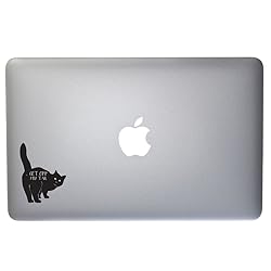 Dark Spark Decals Get Off My Tail Cat Butt - Black