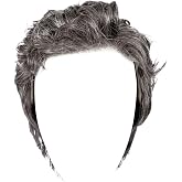 HIM Dignified Soft Smooth Curls Boycut Mens Hairpiece by Hairuwear, Average-Large Cap, M38S 30 Grey Light Ash Blonde