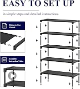 Kitsure Premium Non-Woven Shoe Rack Shelf 70x30x78 cm Black view 4
